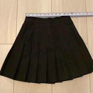 Black Pleated Mini Skirt